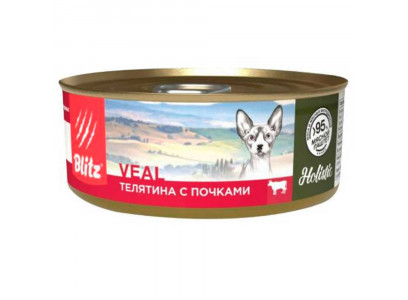 Консервы для Кошек Blitz (Блиц) Паштет Телятина Почки 100г 74159