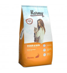 Сухой Корм Karmy (Карми) Hair & Skin Для Кошек Кожа и Шерсть Лосось 10кг