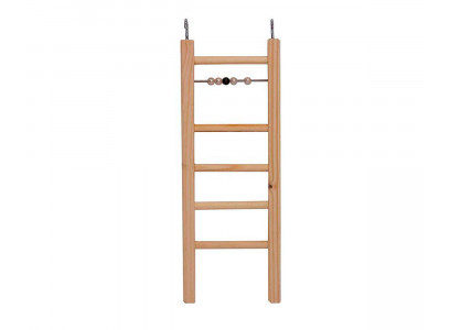 Игрушка Для Птиц Лесенка Деревянная с Бусами 8*21см Rp8575