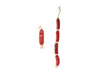 Игрушка Для Собак Trixie (Трикси) Сардельки На Веревке с Ручкой 50см 3252 