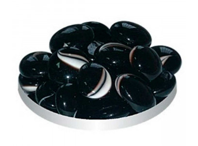 Грунт Для Аквариума Triton (Тритон) Стеклянный №110 Плоский Кошачий Глаз Черный 170г
 