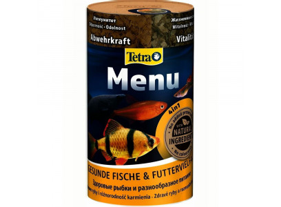 Корм Для Рыб Tetra (Тетра) Menu Мелкие Хлопья 4 Вида 250мл 64г 767393  
