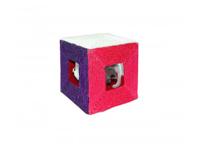 Когтеточка Куб С Мышками Тм-2052 20*20*20см Сизаль 