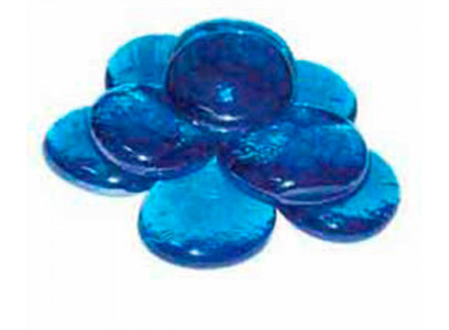 Грунт Для Аквариума Triton (Тритон) №168 Стеклянный Плоский Крупный Голубой Блестящий 170г 