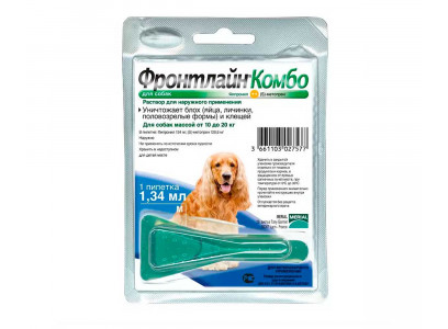 Фронтлайн Комбо М Капли От Блох Для Собак Весом 10-20кг Merial 