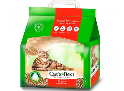 Наполнитель Для Кошачьего Туалета Cat`S Best Original Древесный Комкующийся 10л-4,3кг 