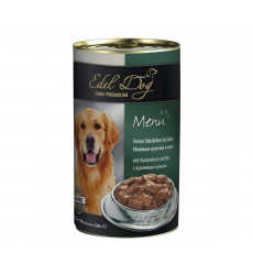 Консервы Edel Dog (Эдель Дог) Для Собак Кролик и Рис в Соусе 1,2кг 