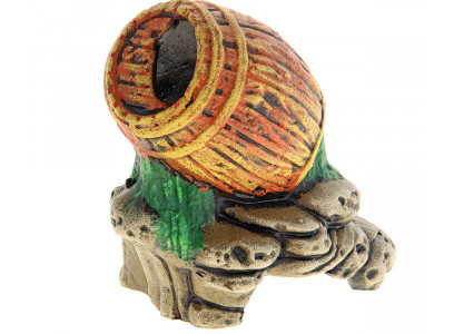 Грот Для Аквариума Бочка На Камнях К-18 Гротаква 