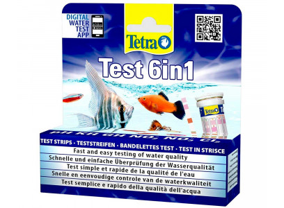 Тесты Для Воды Tetra (Тетра) 6 в 1 Gh/Kh/No2/No3/Ph/Cl Полоски Для Аквариумной Воды 25шт 175488 