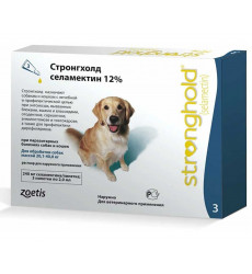 Стронгхолд Капли Против Блох, Ушных и Чесоточных Клещей, Гельминтов Зеленый Колпачок Для Собак 20-40кг 2мл 240мг 1шт Zoetis (Зоетис) (1*3) 