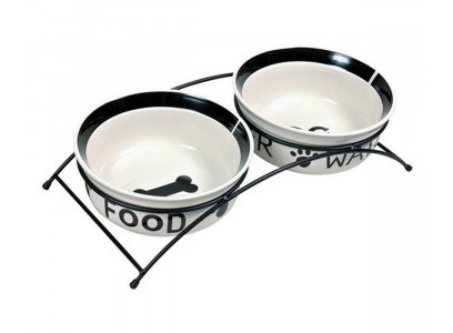 Миска Для Собак Trixie (Трикси) Керамическая На Подставке 2*0,6л 24641 