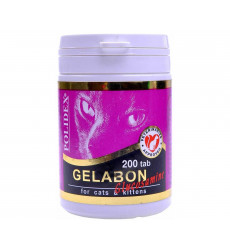 Витамины Для Котят и Кошек Polidex (Полидэкс) Gelabon Glucosamine for Cats & Kittens Гелабон Глюкозамин 200шт 
