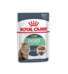 Влажный Корм Royal Canin (Роял Канин) Для Кошек с Чувствительным Пищеварением Аппетитные Кусочки в Соусе Feline Health Nutrition Digest Sensitive Gravy 85г 