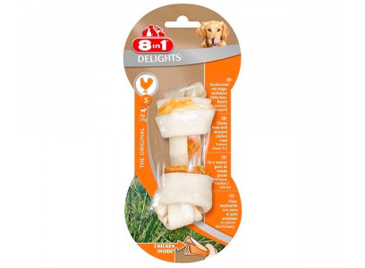 Косточка Для Собак Мелких и Средних Пород Delights (Делайтс) S Косточка Курица 8in1 11см 