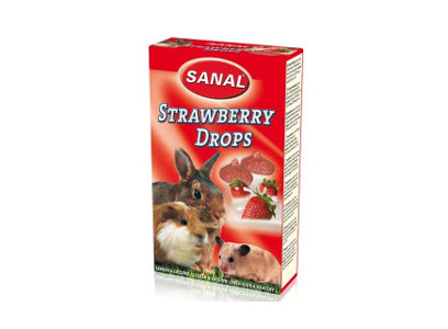 Витамины Для Грызунов Sanal (Санал) Strawberry Drops Дропсы Клубника 45г 