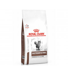 Лечебный Сухой Корм Royal Canin (Роял Канин) Для Кошек При Нарушении Пищеварения с Пониженным Уровнем Калорий Veterinary Feline Gastrointestinal GIM35 Moderate Calorie 400г