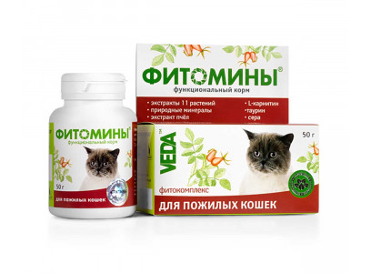 Витамины Для Пожилых Кошек Фитомины Фитокомплекс 50г VEDA 