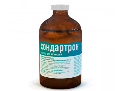 Хондартрон Лечение Заболеваний Опорно-Двигательного Аппарата у Животных Раствор Для Инъекций 100мл  Хелвет 