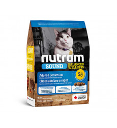 Сухой Корм Nutram (Нутрам) Для Взрослых и Пожилых Кошек Sound Balanced Wellness Adult and Senior Natural Cat Food 400г (1*18)