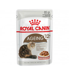 Влажный Корм Royal Canin (Роял Канин)  Для Пожилых Кошек Старше 12 Лет Аппетитные Кусочки в Соусе Feline Health Nutrition Ageing +12 Gravy 85г 