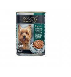 Консервы Edel Dog (Эдель Дог) Для Собак Кролик и Телятина Нежные Кусочки в Соусе 400г