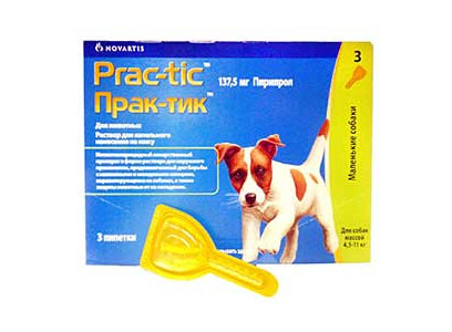 Капли Прак-Тик Для Собак От Блох Весом 4,5-11кг Prac-tic Norvatis (1*3)