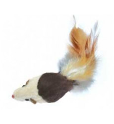 Игрушка Для Кошек Мышь с Коротким Мехом 5см Nt1132 Коричневая (1*4)