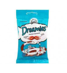 Лакомство Подушечки Dreamies (Дримс) Cat Treats with Scrumptious Salmon Для Кошек Лосось 30г (1*10) 