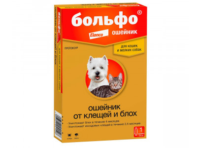 Больфо Ошейник От Блох Для Кошек и Собак Мелких Пород 38см Elanco 