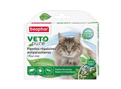 Капли Beaphar (Беафар) Veto Pure От Блох и Клещей Для Кошек (1*3) 15616 