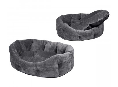 Лежанка Для Собак Zoo-M Puma Овальная 75*60*22см с Подушкой 