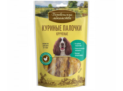 Деревенские Лакомства Для Собак Палочки Куриные Крученые 90г 79711199 
