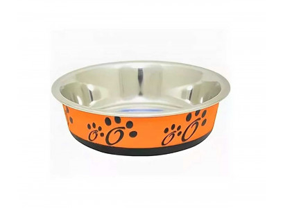 Миска Для Кошек и Собак Мелких Пород Металлическая Фьюжн Оранжевая XS 180мл Pf-1003а 
