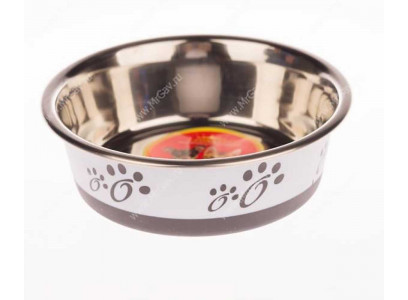Миска Для Собак Средних Пород Фьюжн Металлическая Серая М 750мл Pf-1003с
