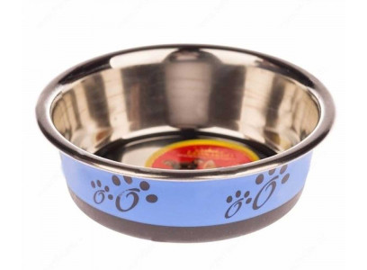 Миска Для Собак Средних Пород Фьюжн Металлическая Голубая М 750мл Pf-1003с