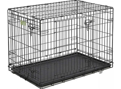 Клетка Для Собак Мелких и Средних Пород MidWest (МидВест) Icrate 2 Двери 91*58*64см Черная 1536DD 