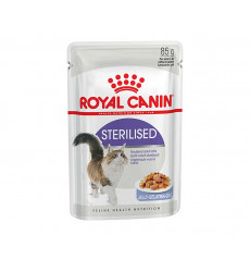 Влажный Корм Royal Canin (Роял Канин) Для Стерилизованных Кошек и Кастрированных Котов Аппетитные Кусочки в Желе Feline Health Nutrition Sterilised Jelly 85г (1*12)