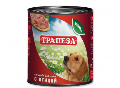 Консервы Трапеза Для Собак Всех Пород Птица 750г (1*9)  