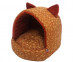 Дом Для Кошек Эстрада с Ушками Бязь и Мех 42*36*36см ZooExpress 76092 