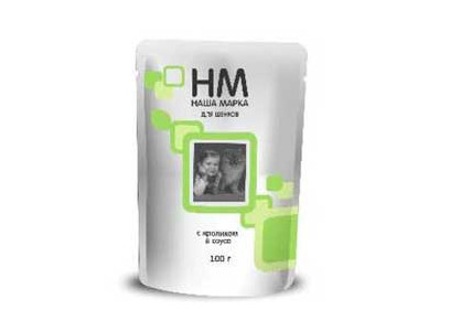 Влажный Корм Наша Марка (НМ) Для Щенков Кролик в Соусе 100г  