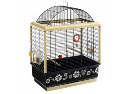Клетка Для Птиц Ferplast (Ферпласт) Rekord-3 Для Канареек и Волнистых Попугаев Черная 49*30*48,5см 