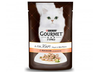 Влажный Корм Gourmet (Гурме) Для Кошек Лосось в Подливе A la Carte a la Florentine 85г (1*24)  