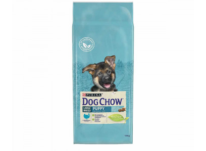 Сухой Корм Dog Chow (Дог Чау) Для Щенков Крупных Пород Индейка Puppy Large Breed 14кг  