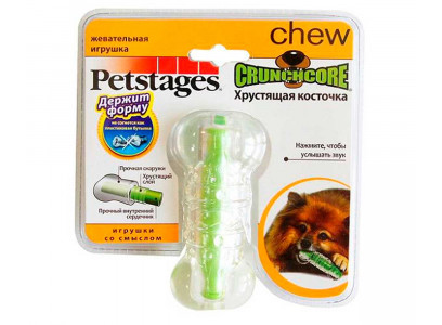 Игрушка Для Собак Мелких Пород Petstages (Петстэйджес) Косточка Хрустящая Резиновая Crunchcore Bone 10см 264 