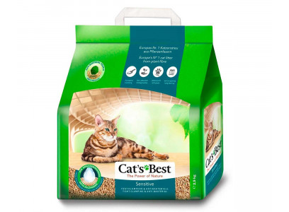 Наполнитель Для Кошачьего Туалета Cat`S Best Green Power Sensitive Древесный Комкующийся 8л-2,9кг 