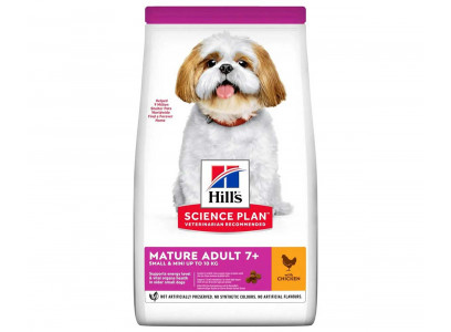 Hills (Хиллс) Science Plan Mature Adult 7+ Small & Mini Сухой Корм Для Пожилых Собак Старше 7 Лет Миниатюрных и Мелких Пород Курица 300г  