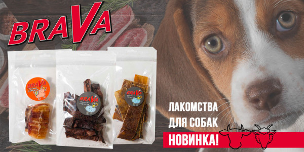 Новинка от BraVa! Лакомства для собак из натуральных ингредиентов!