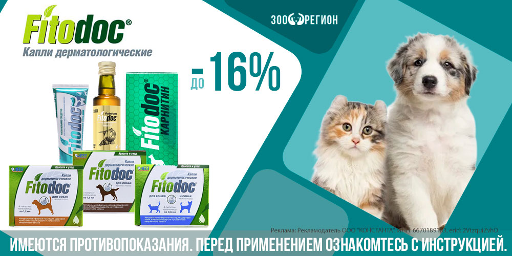 Акция на Фитодок для кошек и собак АВЗ. Скидка до 16%!