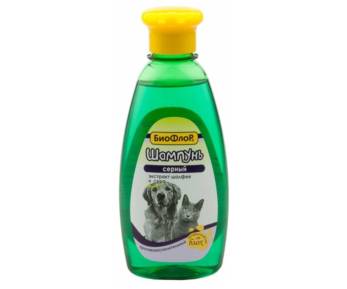 Биофлор Шампунь Для Собак и Кошек Серный От Воспалений 245мл