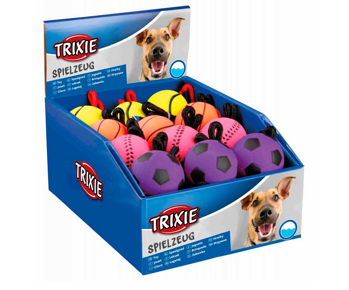 Игрушка Для Собак Trixie (Трикси) Мяч с Веревкой 6*30см 3459